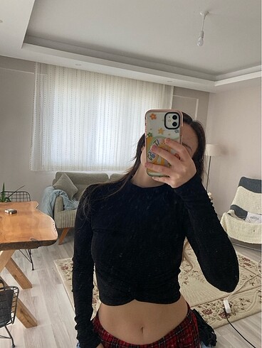 PULL AND BEAR CROP KAZAK