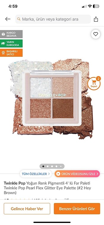 MİSSHA TWİNKLE POP HEY BROWN FAR PALETİ