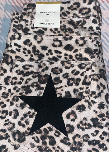 Pull and Bear Leopar desenli jean - Görsel 8