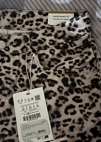 Pull and Bear Leopar desenli jean - Görsel 5