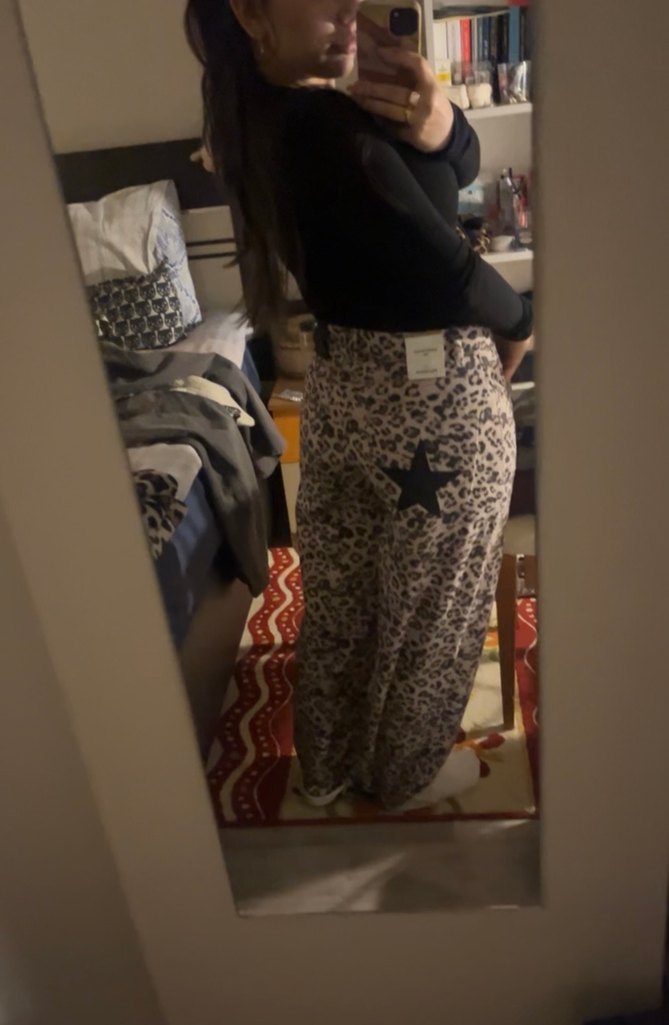 Pull and Bear Leopar desenli jean - Görsel 4