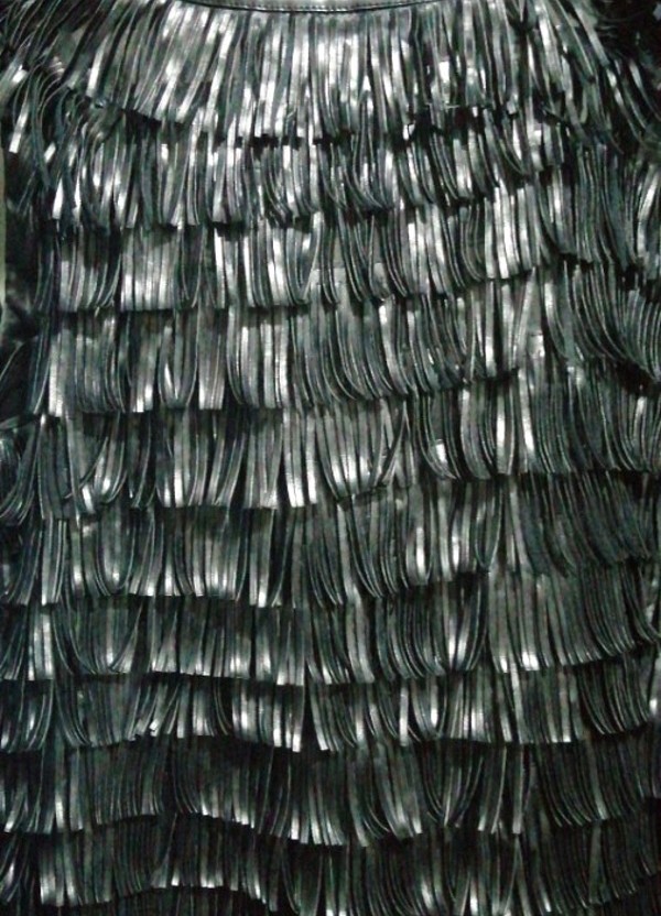 siyah deri, kolsuz ceket - Görsel 3