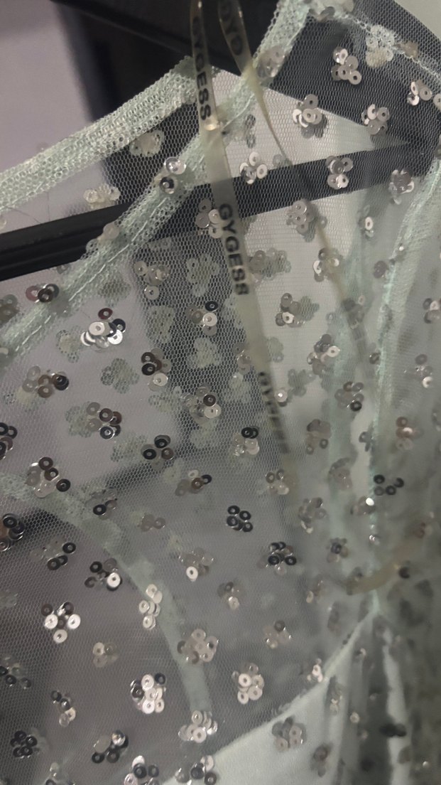 Uzun Kat Katlı Bohem Abiye Elbise giyilmedi - Görsel 3