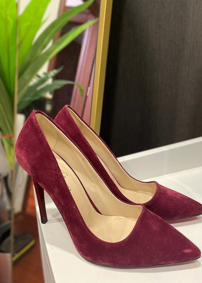 Bordo Topuklu Ayakkabı - Görsel 2