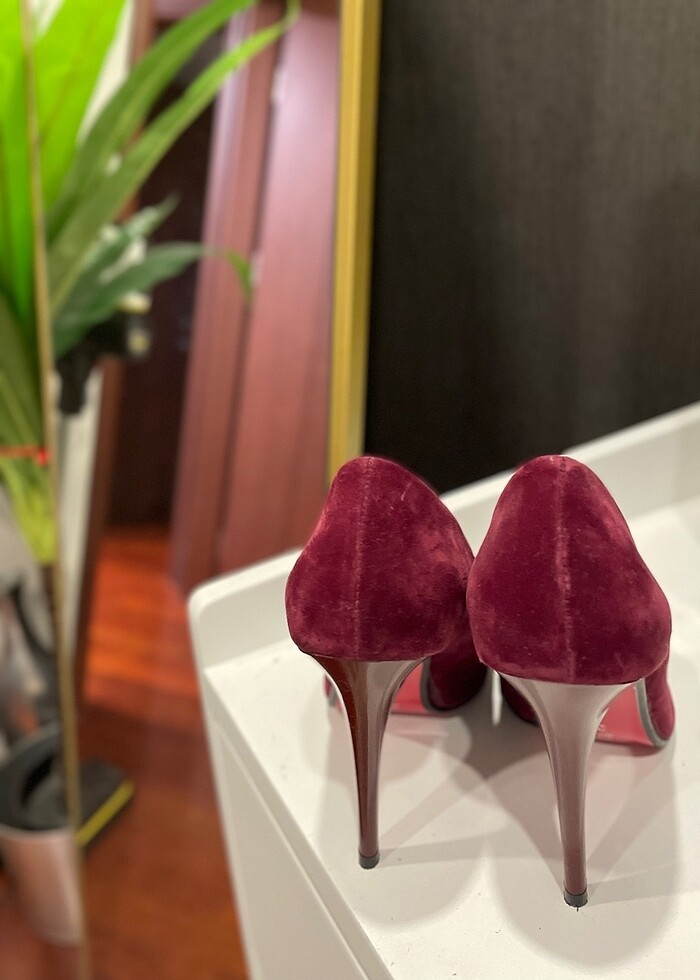 Bordo Topuklu Ayakkabı - Görsel 3