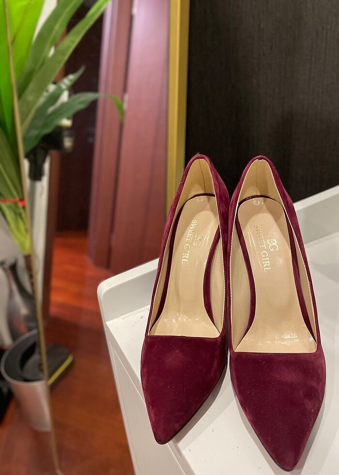 Bordo Topuklu Ayakkabı - Görsel 4