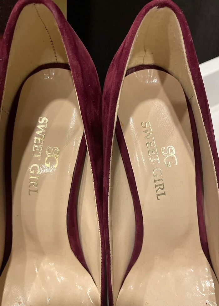 Bordo Topuklu Ayakkabı - Görsel 5