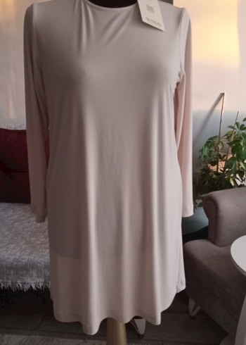 Setre Bej Midi Uzun Kollu Salaş Tunik bluz içlik