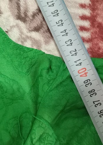 38 Beden yeşil Renk Düğmeli Yeşil Uzun Keten Elbise