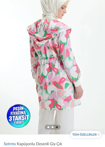 Kadın Renkli Uzun Bağcıklı Yağmurluk - Görsel 15