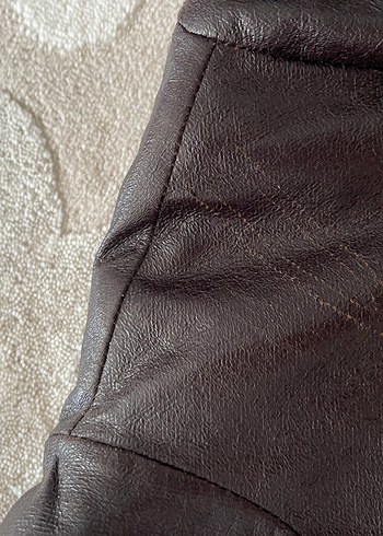 Siyah Kemerli Uzun Deri Kadın Ceket deri kap - Görsel 14