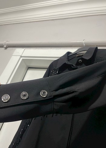 Siyah Uzun Kollu Payetli Gotik Tunik - Görsel 5