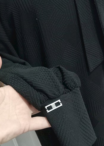 40 Beden siyah Renk Uzun Siyah Drapeli Kadın Elbise