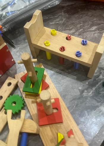 Renkli Ahşap Eğitici Oyuncak Seti - Görsel 3