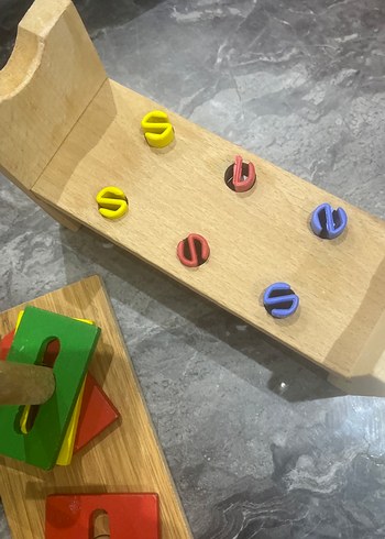 Renkli Ahşap Eğitici Oyuncak Seti - Görsel 4