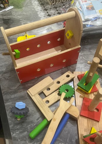 Renkli Ahşap Eğitici Oyuncak Seti - Görsel 2