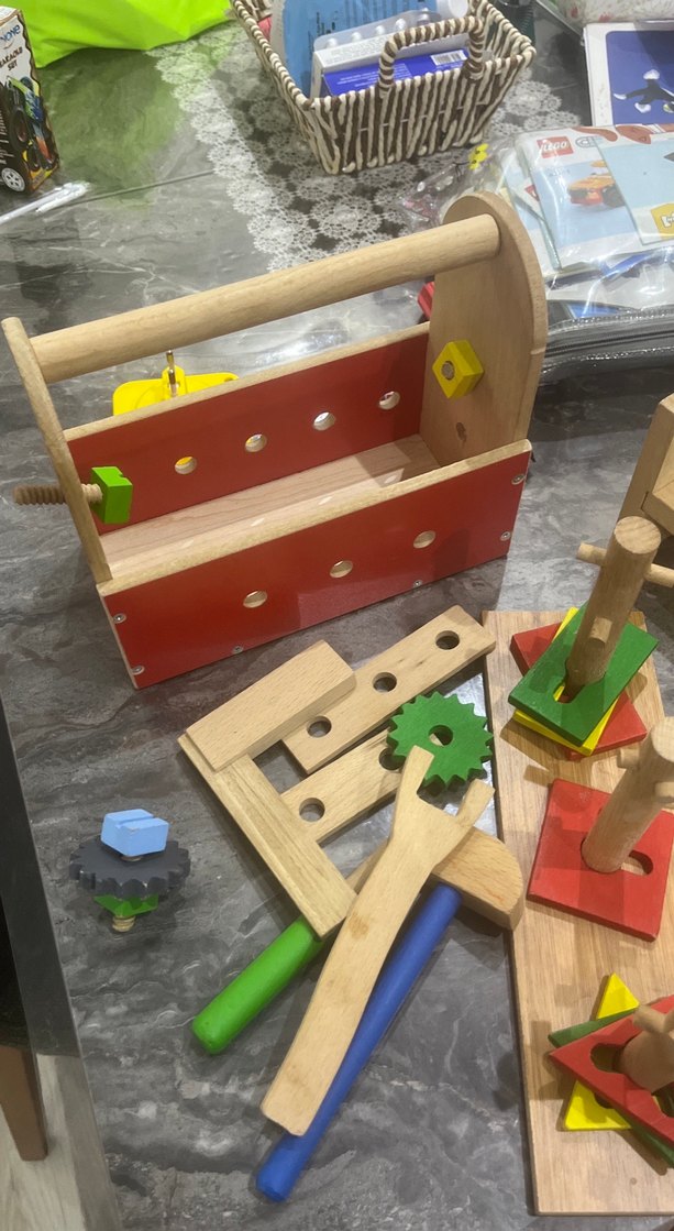 Renkli Ahşap Eğitici Oyuncak Seti - Görsel 2