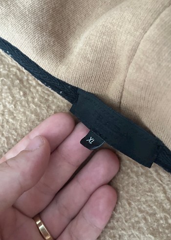 xl Beden kahverengi Renk Kahverengi Süet Fermuarlı Erkek Eşofman Takımı