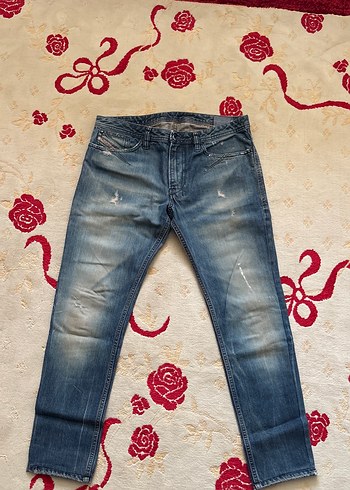 Diesel Mavi Yikamali Dar Kesim Denim Jean