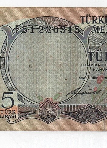 6. EMİSYON 5 LİRA F51 SERİSİ. TEMİZ KOLEKSİYONLUK. 