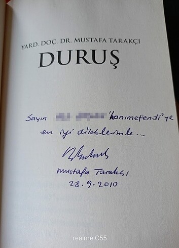 Beden Renk DURUŞ YAZARINDAN İTHAFLI İMZALI.