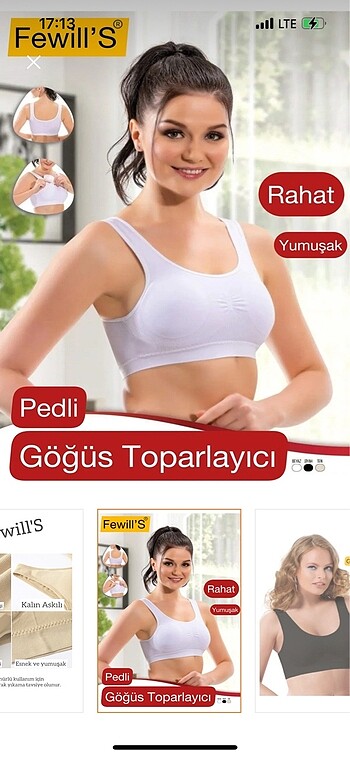 l Beden Toparlayıcı Sıkılaştırıcı Pedli Sütyen