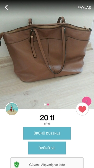 kahve koton çanta
