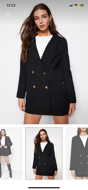 Siyah blazer ceket