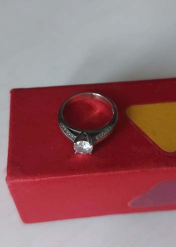 925 AYAR GÜMÜŞ TEKTAŞ YÜZÜK - Görsel 2