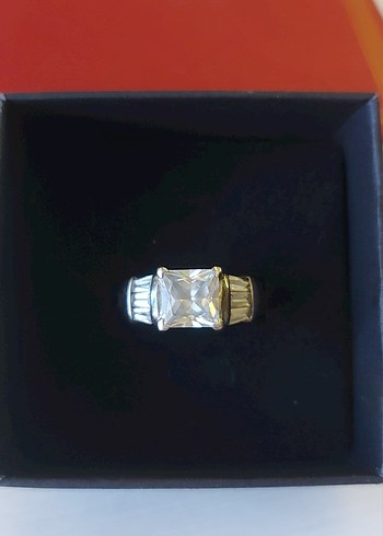 925 AYAR BAGET TAŞLI GÜMÜŞ YÜZÜK - Görsel 5