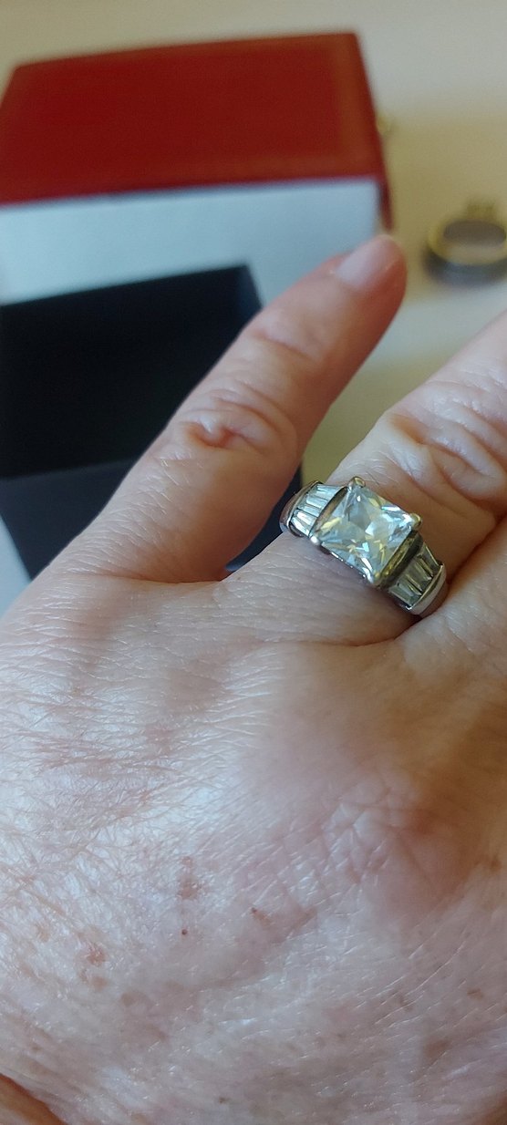 925 AYAR BAGET TAŞLI GÜMÜŞ YÜZÜK - Görsel 3