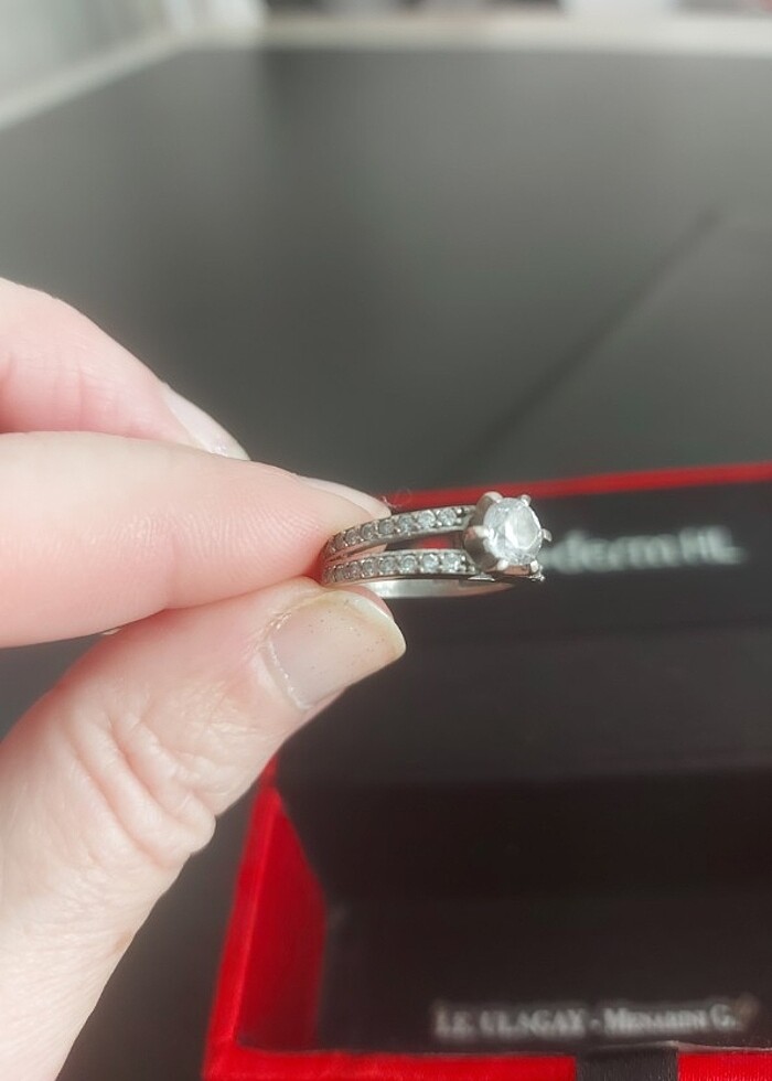 925 AYAR GÜMÜŞ TEKTAŞ YÜZÜK - Görsel 4