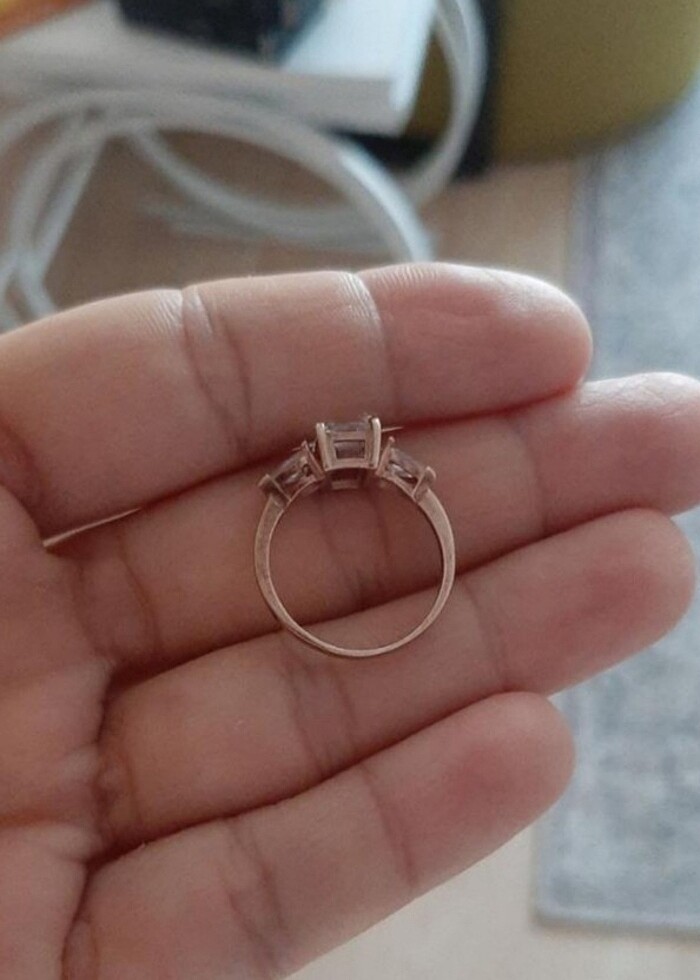 925 AYAR GÜMÜŞ BAGET YÜZÜK - Görsel 2