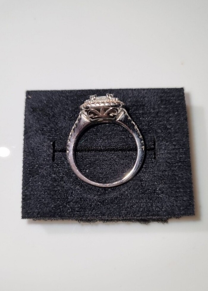 925 AYAR BAGET TAŞLI GÜMÜŞ YÜZÜK - Görsel 5