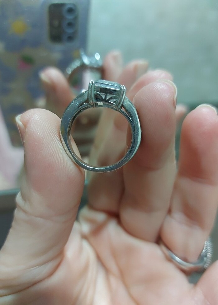 PIRLANTA GİBİ BAGET TAŞLI GÜMÜŞ YÜZÜK  - Görsel 4