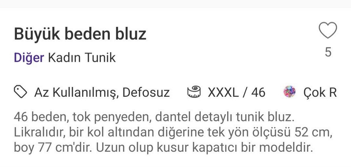 BAYAN BÜYÜK BEDEN TUNİK - Görsel 5