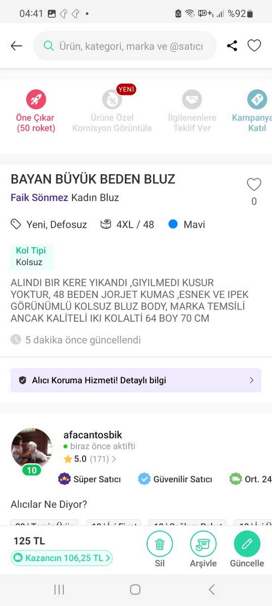 BAYAN BÜYÜK BEDEN BLUZ BODY - Görsel 3