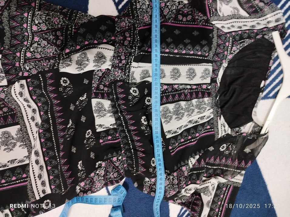 Bohem Desenli  şifon Midi Elbise - Görsel 5