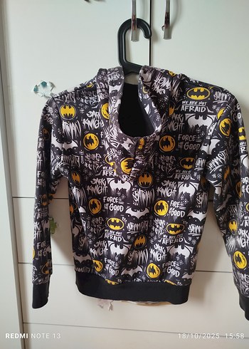 Erkek Çocuk Baskılı Gri Fermuarlı Sweatshirt - Görsel 3