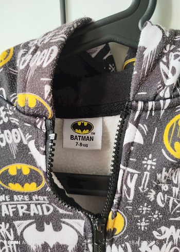 Erkek Çocuk Baskılı Gri Fermuarlı Sweatshirt - Görsel 2