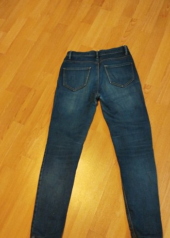 Lacivert Kadın Normal Boy Esnek Denim Pantolon - Görsel 3