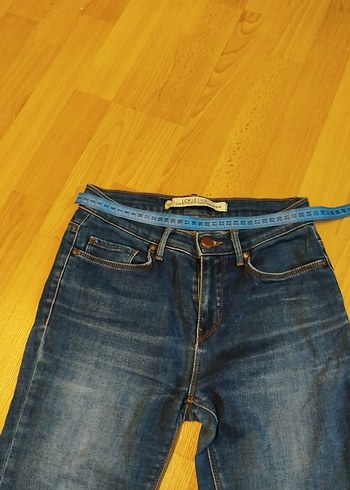 Lacivert Kadın Normal Boy Esnek Denim Pantolon - Görsel 2