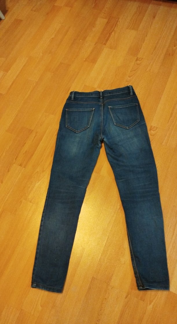 Lacivert Kadın Normal Boy Esnek Denim Pantolon - Görsel 3