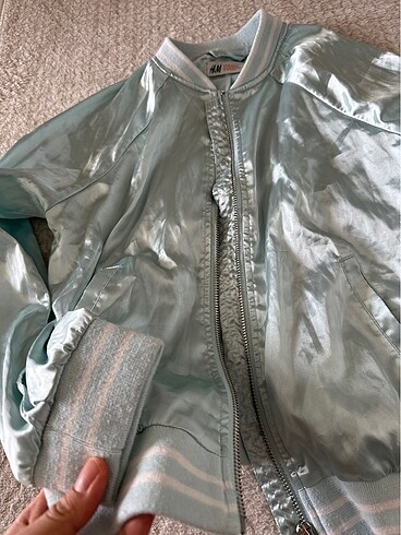 xs Beden turkuaz Renk H&M bomber ceket
