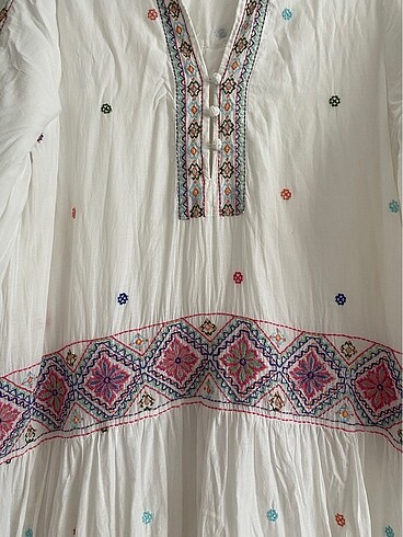 38 Beden beyaz Renk Zara Elbise