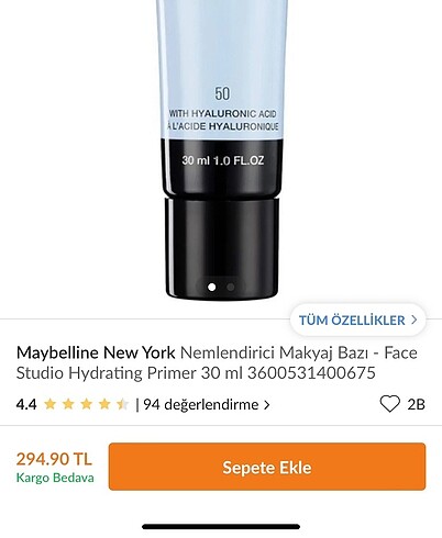 Maybelline Face Studio Prime makyaj bazı