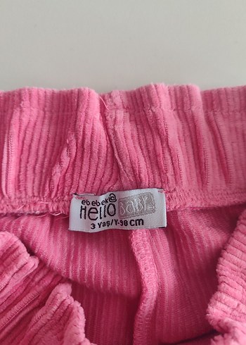 Kız Çocuk kadife Pembe pantolon - Görsel 2