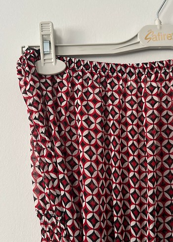 Bordo Bağcıklı Straplez tulum - Görsel 5