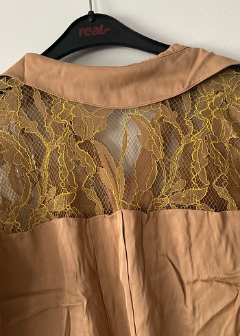 Bej Dantel Detaylı Bohem Kadın Bluz - Görsel 8