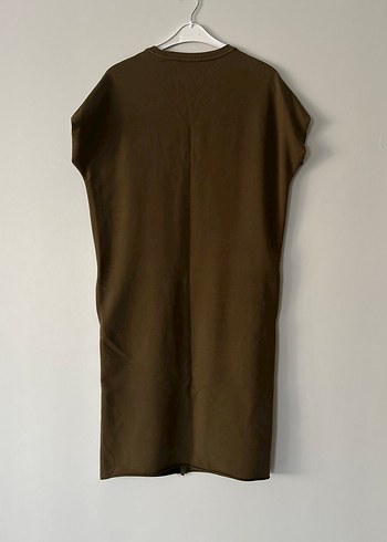 Yeşil Uzun Kollu penye Elbise - Görsel 7